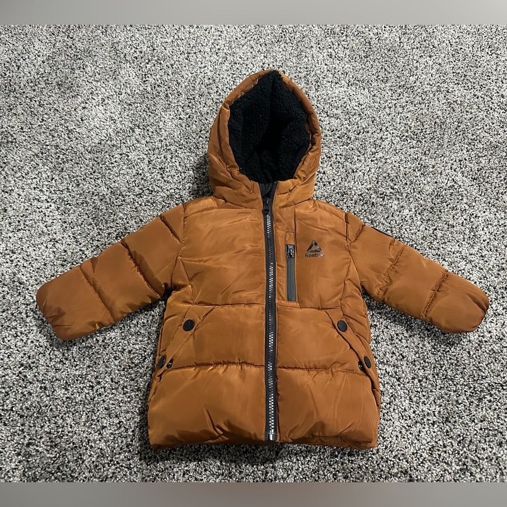 Reebok Tan Puffer Jacket with Hood